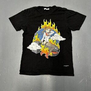 Men's Lifted Anchors streetwear Anime girl riding a flaming bomb Tshirt